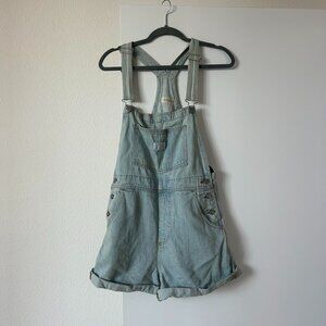 Vintage Levi’s Denim Short Overalls – Light Wash – Button Sides